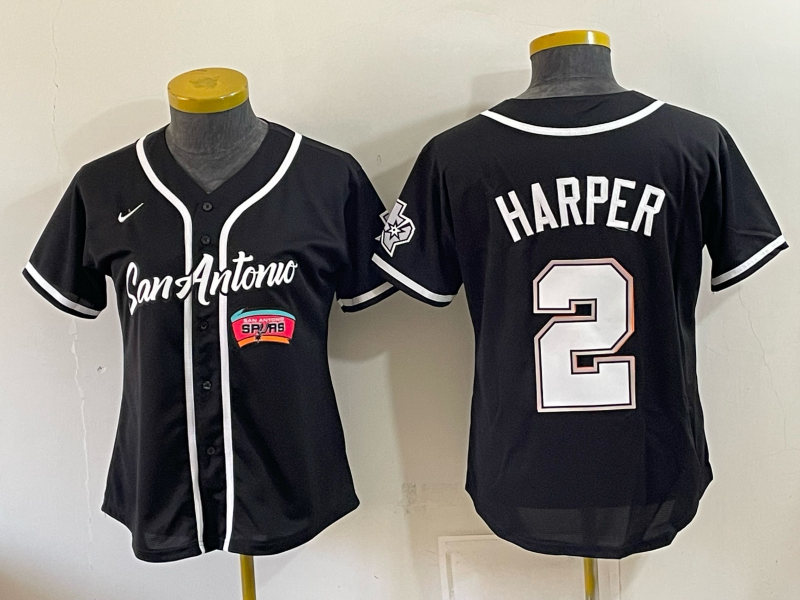 Youth San Antonio Spurs #2 Harper black Nike 2026 NBA Jersey 101903->youth nba jersey->Youth Jersey